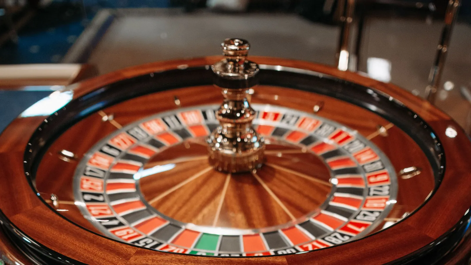 Roulette wheel and chips illustrating casino category information