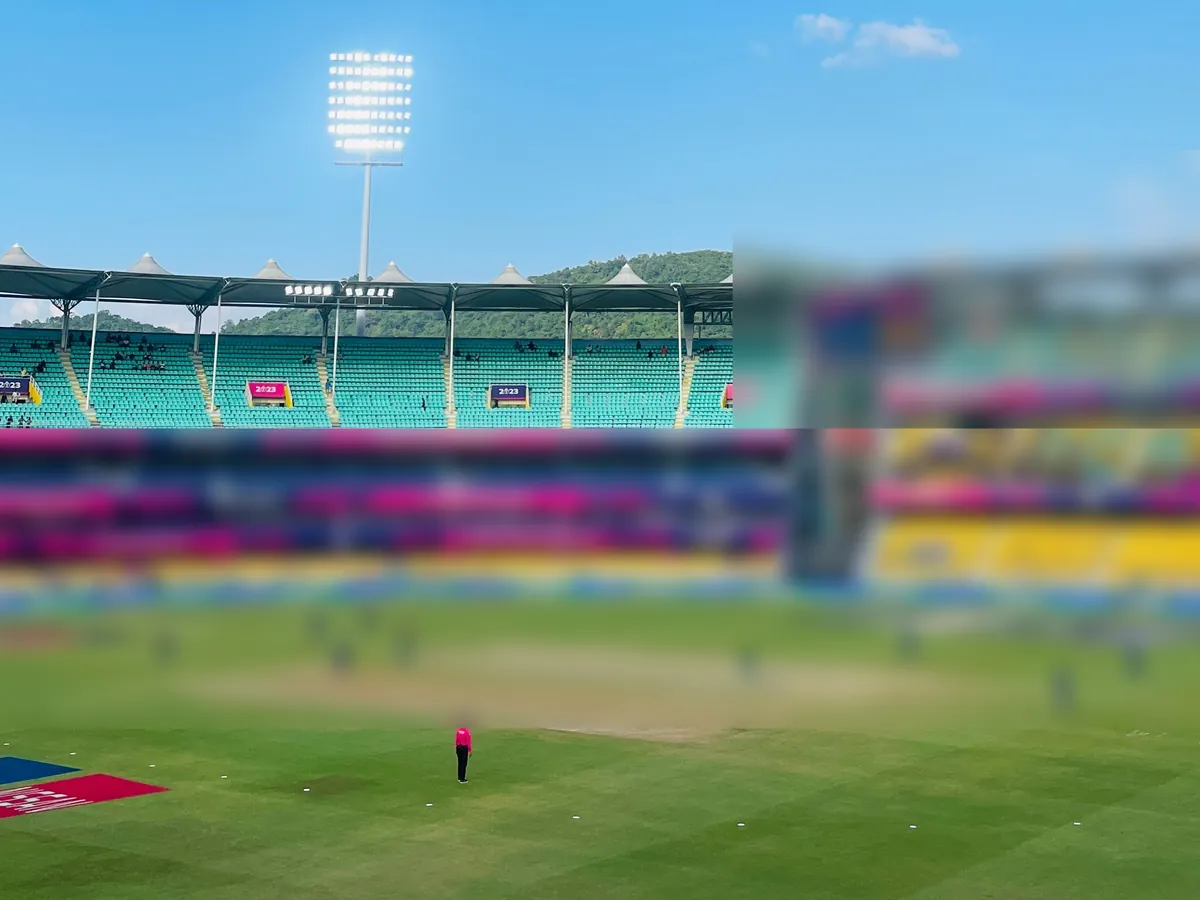 Cricket match scene for understanding fixture and format context