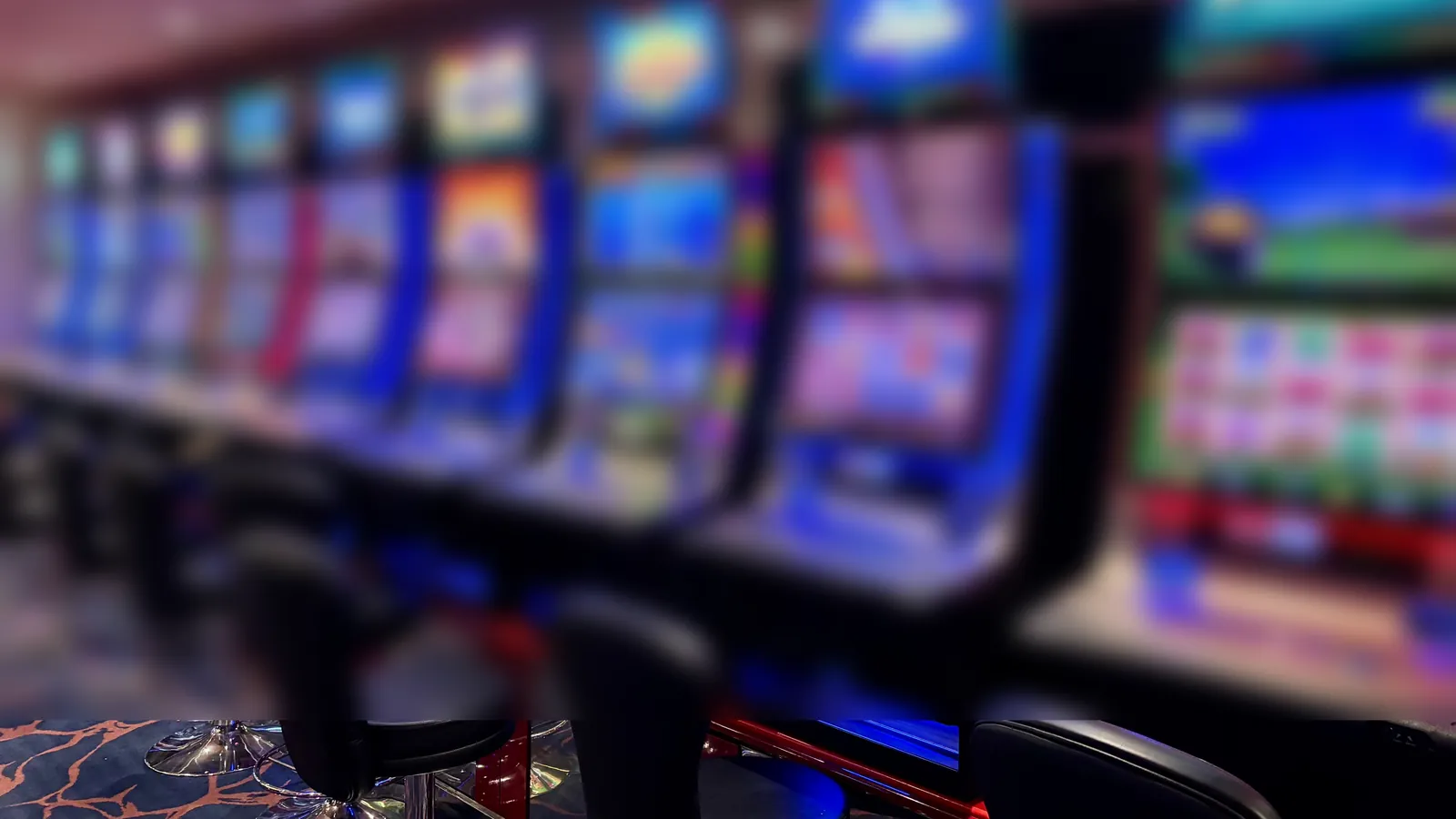 Casino slot machines illustrating theme mechanics and volatility concepts